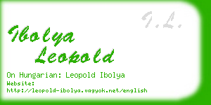 ibolya leopold business card